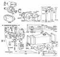 Carb Fuel Tank AC Muffler Diagram and Parts List for  Briggs and Stratton Engine